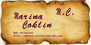 Marina Coklin vizit kartica
